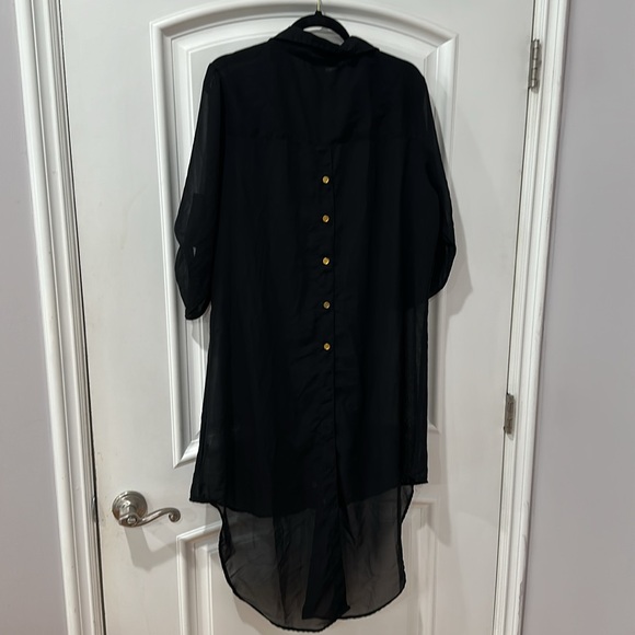 Speed Limit High-low sheer button down dress size 1X - Picture 4 of 8